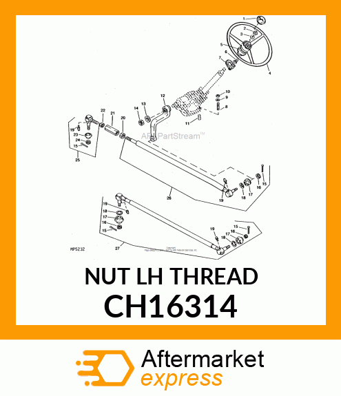 Nut Lh Thread CH16314