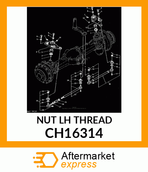 Nut Lh Thread CH16314