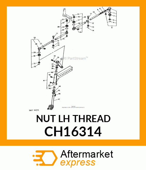 Nut Lh Thread CH16314