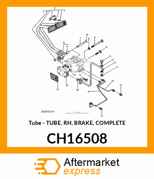 Tube - TUBE, RH, BRAKE, COMPLETE CH16508