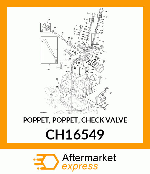 POPPET, POPPET, CHECK VALVE CH16549