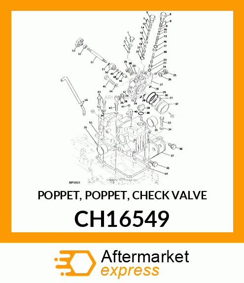 POPPET, POPPET, CHECK VALVE CH16549