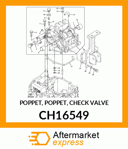 POPPET, POPPET, CHECK VALVE CH16549