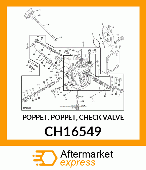 POPPET, POPPET, CHECK VALVE CH16549