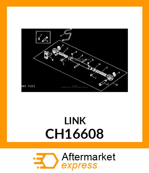 Link End - END, CENTER LINK, COMP. CH16608