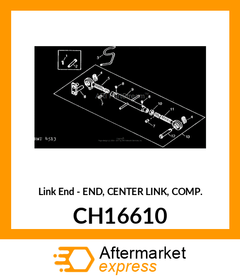 Link End - END, CENTER LINK, COMP. CH16610