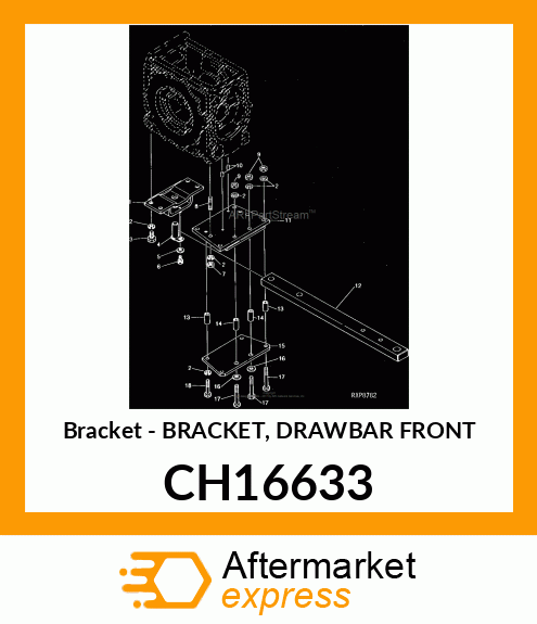 Bracket - BRACKET, DRAWBAR FRONT CH16633