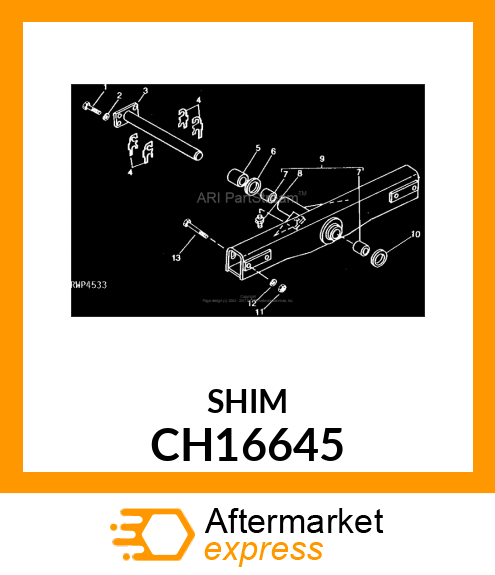 Shim - SET, CENTER PIN SHIM CH16645