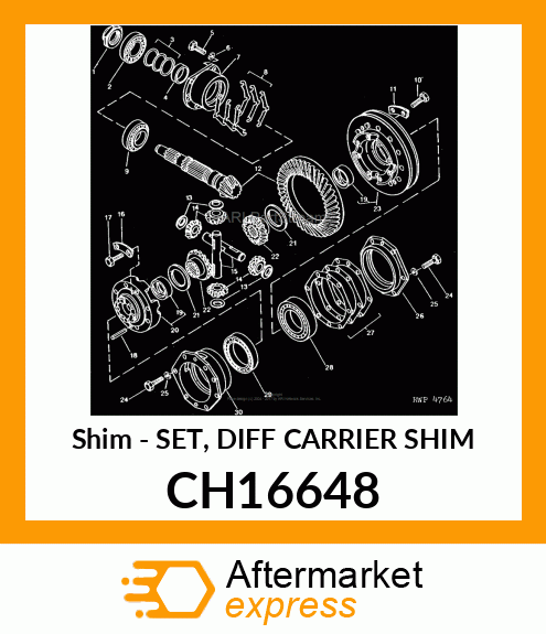 Set Diff Carrier Shim CH16648