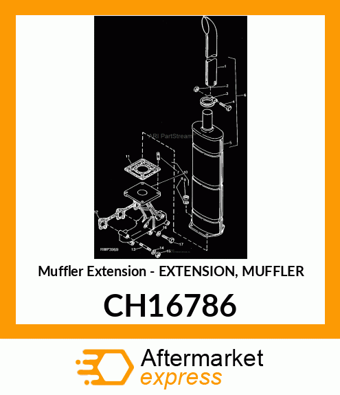 Muffler Extension - EXTENSION, MUFFLER CH16786