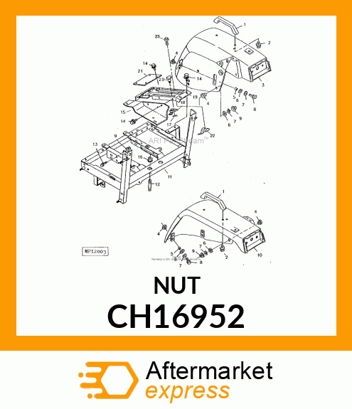 NUT W/WASHER CH16952