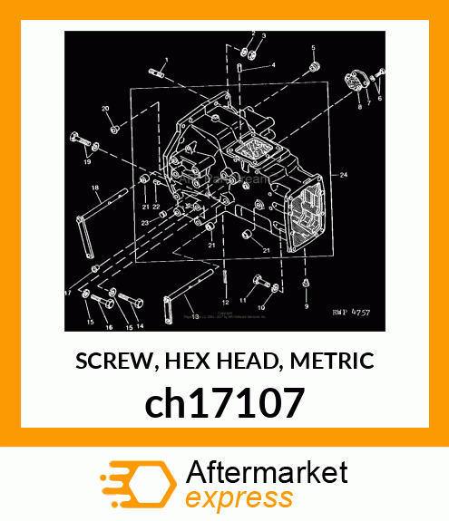 SCREW, HEX HEAD, METRIC ch17107