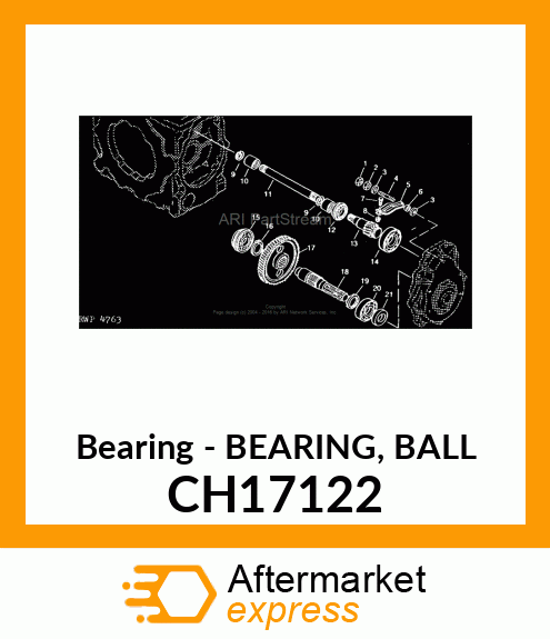 Bearing - BEARING, BALL CH17122