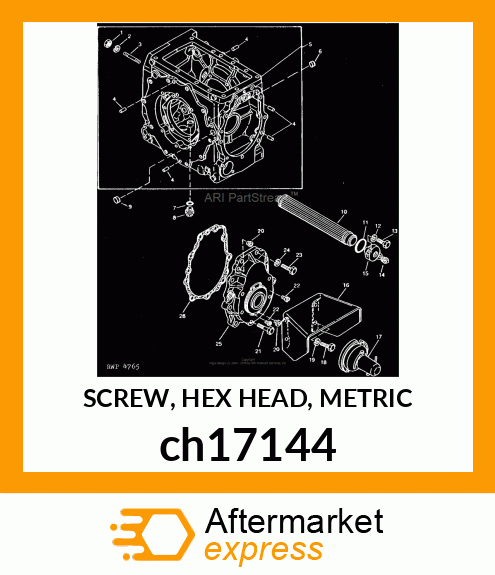 SCREW, HEX HEAD, METRIC ch17144