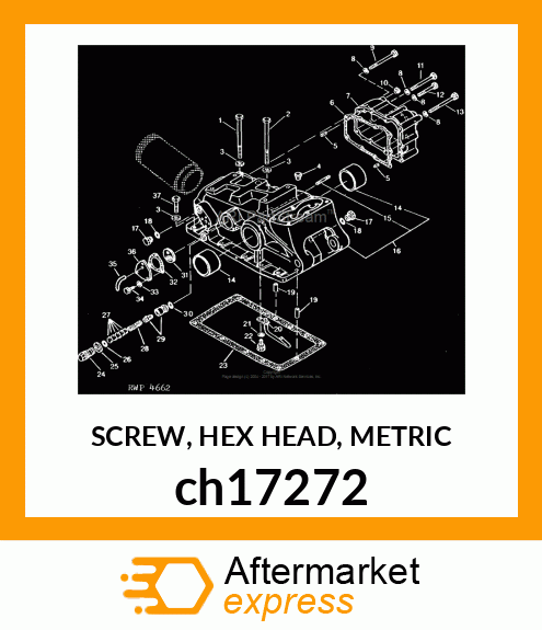 SCREW, HEX HEAD, METRIC ch17272