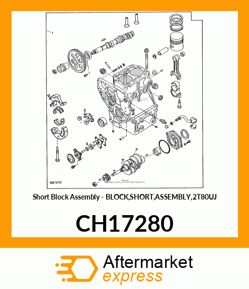 Short Block Assembly - BLOCK,SHORT,ASSEMBLY,2T80UJ CH17280