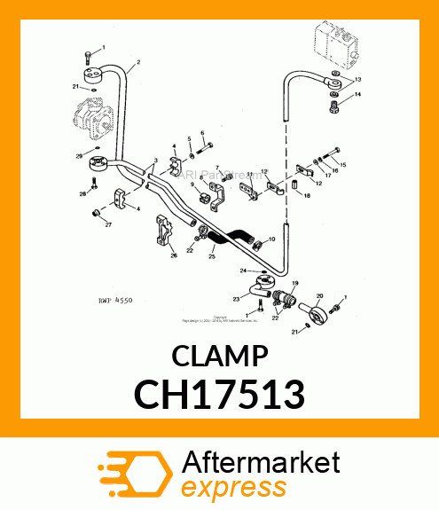 Clamp - CLAMP, CLAMP, HYDRAULIC LINE CH17513