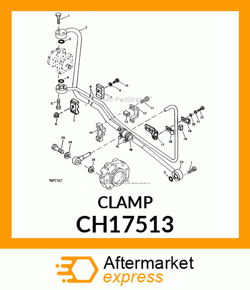 Clamp - CLAMP, CLAMP, HYDRAULIC LINE CH17513