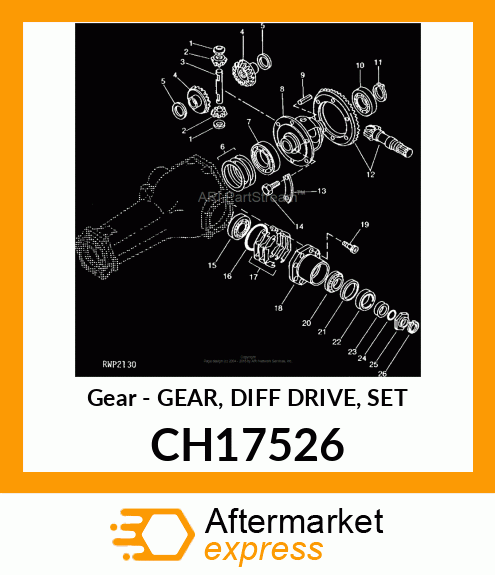 Gear - GEAR, DIFF DRIVE, SET CH17526