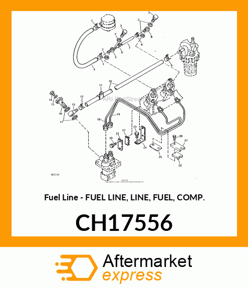 Fuel Line - FUEL LINE, LINE, FUEL, COMP. CH17556