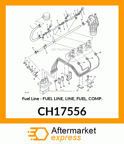 Fuel Line - FUEL LINE, LINE, FUEL, COMP. CH17556