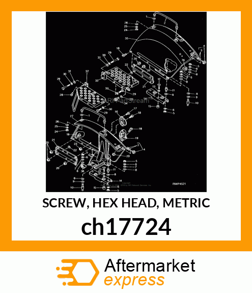 SCREW, HEX HEAD, METRIC ch17724