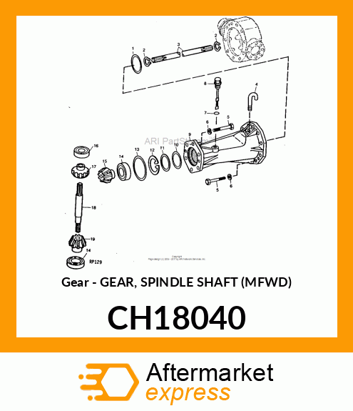 Gear - GEAR, SPINDLE SHAFT (MFWD) CH18040