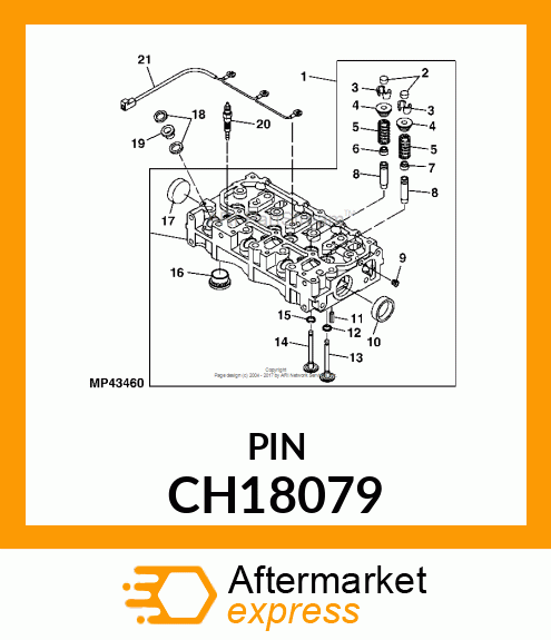 SPRING PIN, PIN CH18079