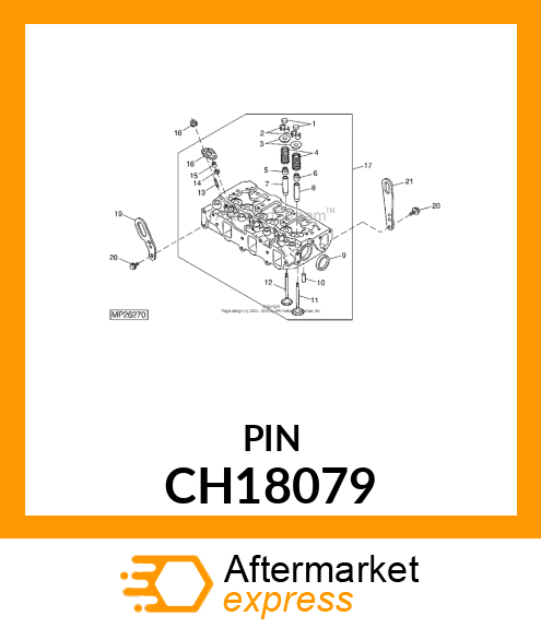 SPRING PIN, PIN CH18079