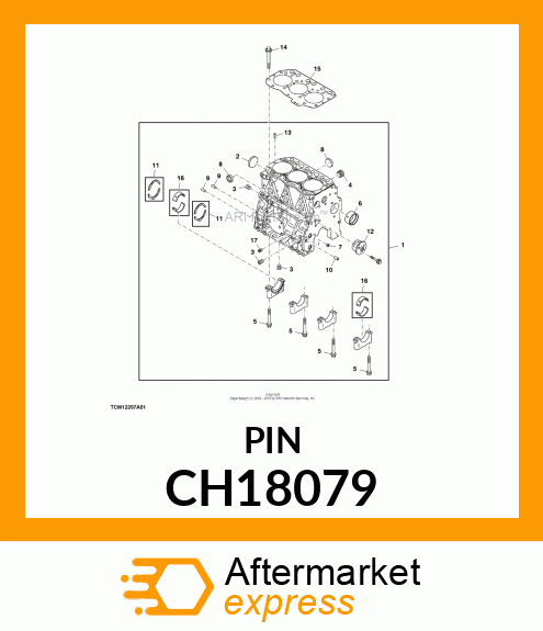 SPRING PIN, PIN CH18079