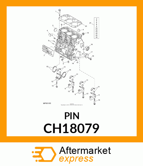 SPRING PIN, PIN CH18079