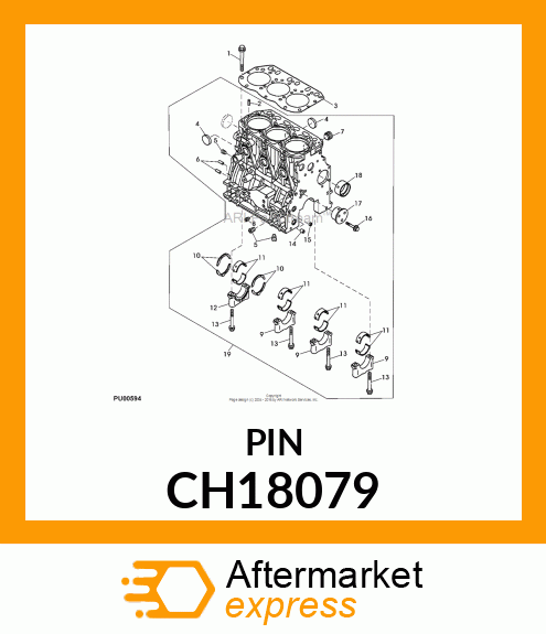 SPRING PIN, PIN CH18079