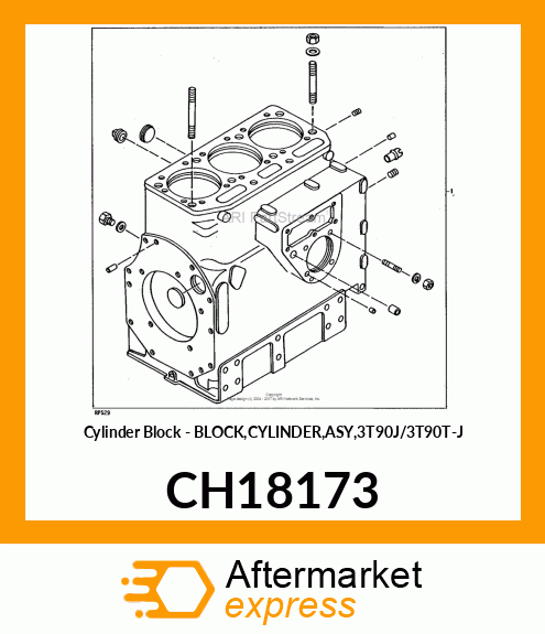 Cylinder Block - BLOCK,CYLINDER,ASY,3T90J/3T90T-J CH18173