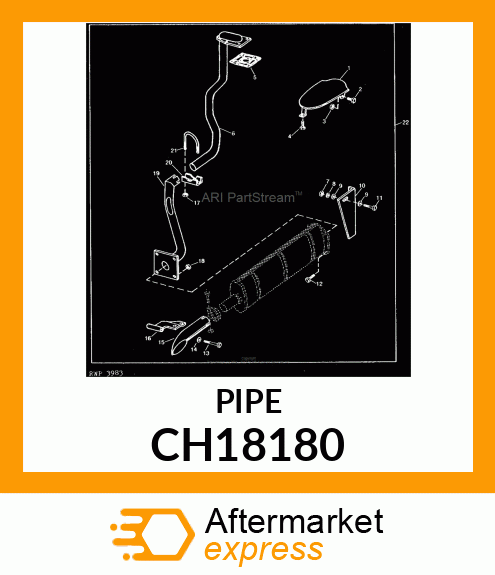 Pipe Exhaust Rear CH18180