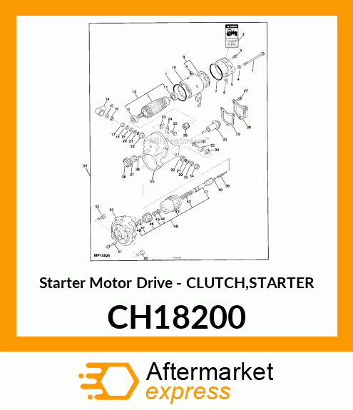 Starter Motor Drive - CLUTCH,STARTER CH18200