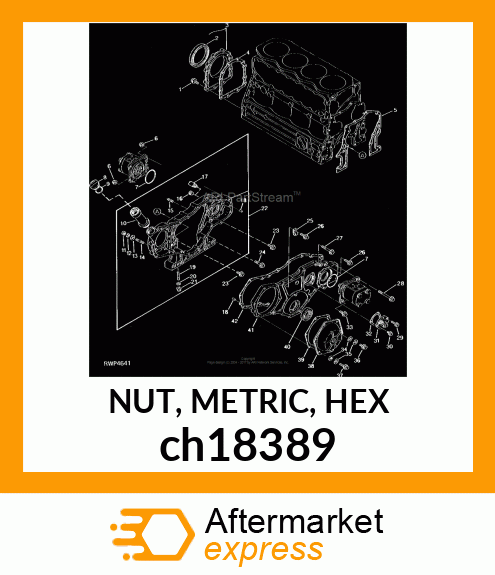 NUT, METRIC, HEX ch18389