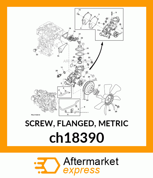 SCREW, FLANGED, METRIC ch18390