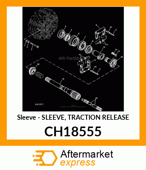 Sleeve - SLEEVE, TRACTION RELEASE CH18555