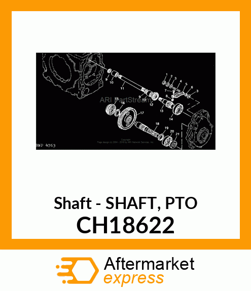 Shaft - SHAFT, PTO CH18622