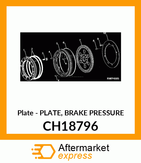 Plate - PLATE, BRAKE PRESSURE CH18796