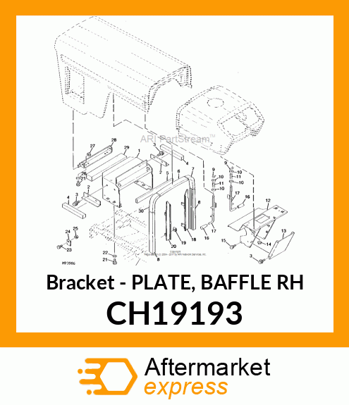 Bracket - PLATE, BAFFLE RH CH19193