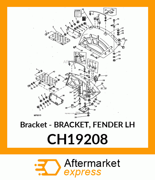 Bracket - BRACKET, FENDER LH CH19208