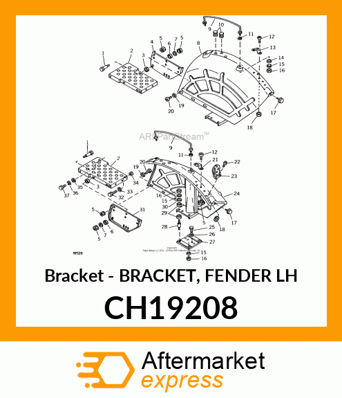 Bracket - BRACKET, FENDER LH CH19208