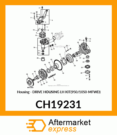 Housing - DRIVE HOUSING LH KIT(950/1050-MFWD) CH19231