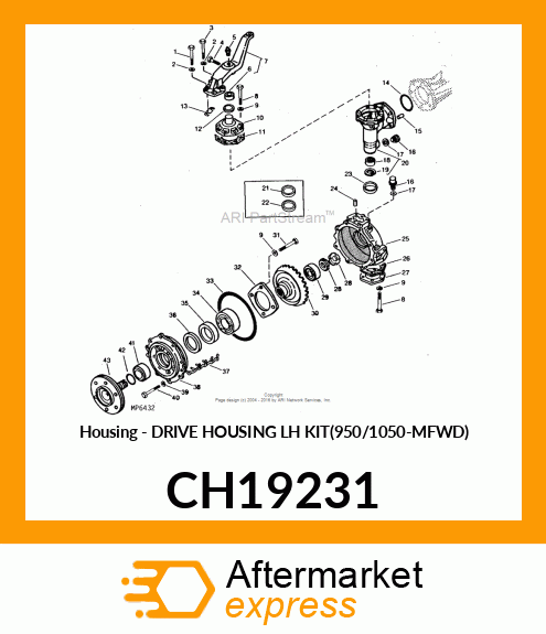 Housing - DRIVE HOUSING LH KIT(950/1050-MFWD) CH19231