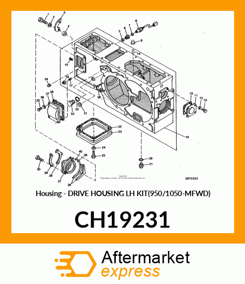 Housing - DRIVE HOUSING LH KIT(950/1050-MFWD) CH19231