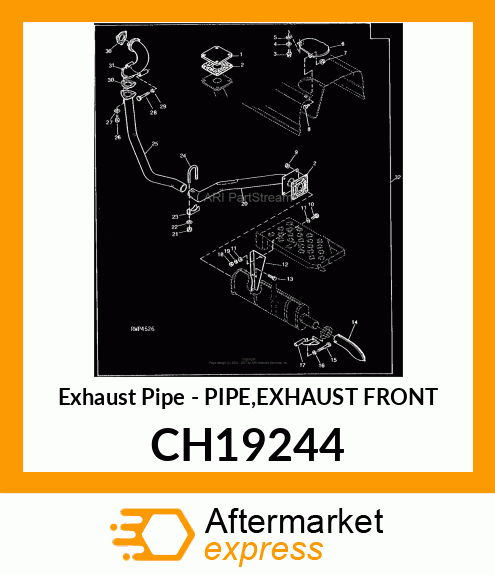 Pipe Exhaust Front CH19244