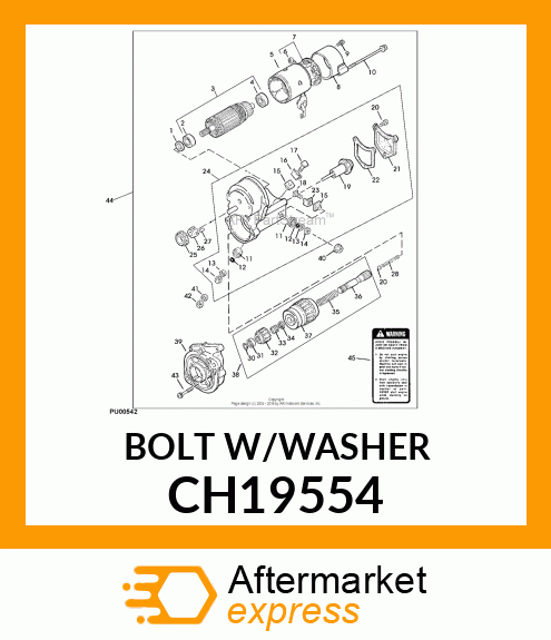 BOLT W/WASHER CH19554