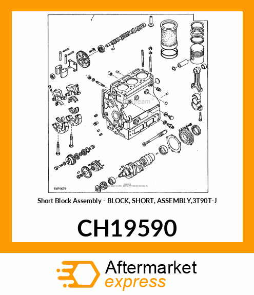 Short Block Assembly - BLOCK, SHORT, ASSEMBLY,3T90T-J CH19590