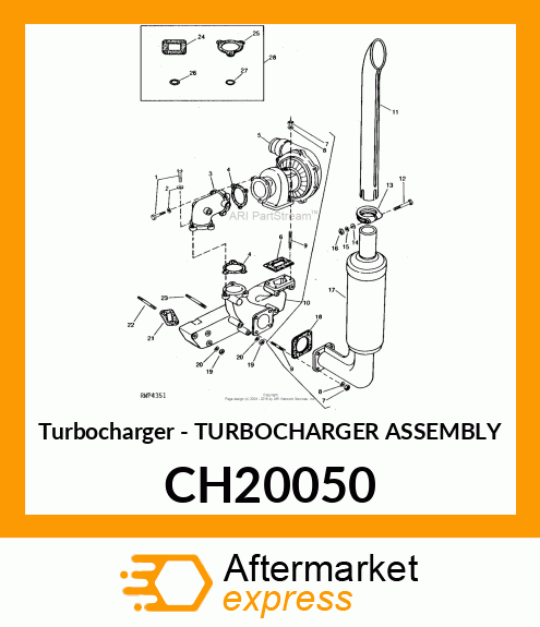 Turbocharger - TURBOCHARGER ASSEMBLY CH20050